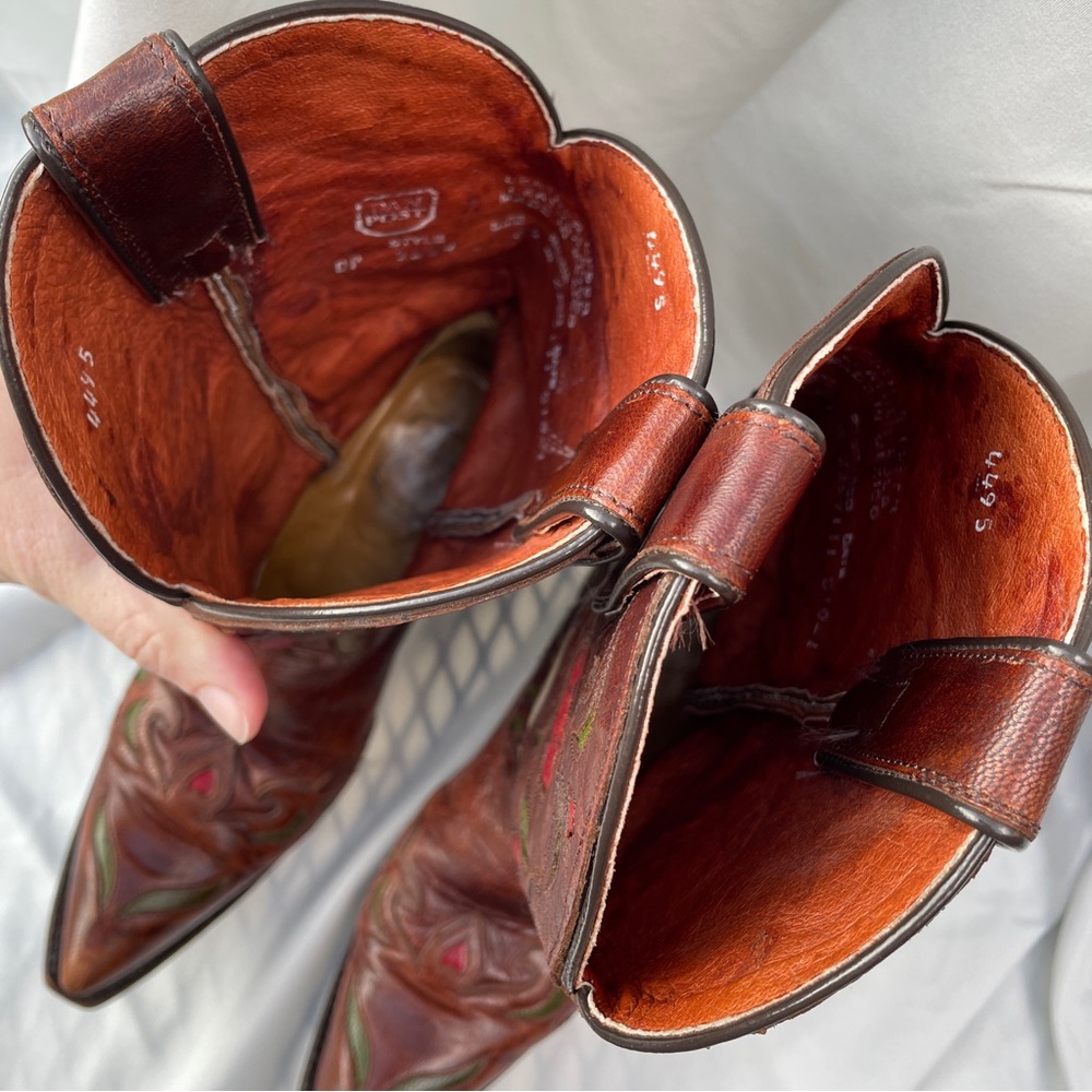 Dreamy Dan Post Floral Bluebird Embroidered Western Boots - Picture 6 of 11